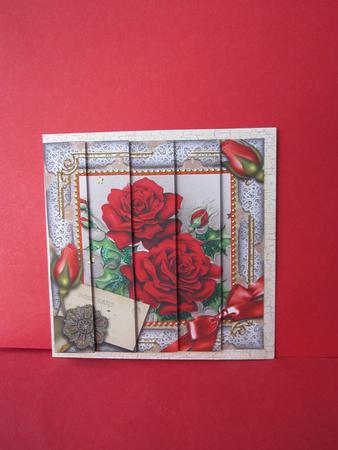 Christmas Roses One Edge Side Stacker by Denise Lada