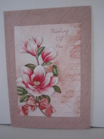 Pink Floral Embossed Effect by Denise Lada