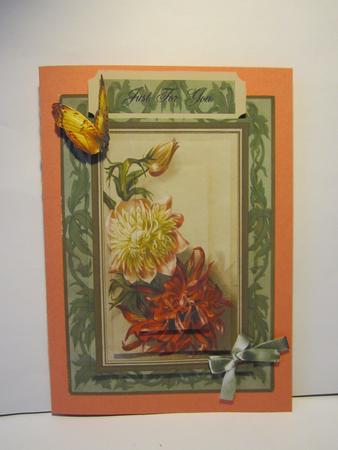 Vintage Flowers in a Frame by Denise Lada