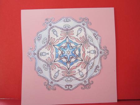 Hand Painted Medallion Pyramid by Denise Lada