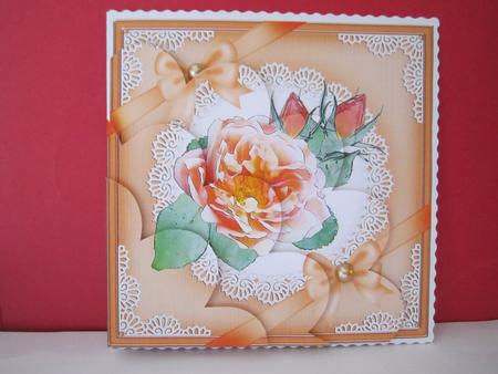 Rose and Lace Shell Edged Corner Side Stacker by Denise Lada