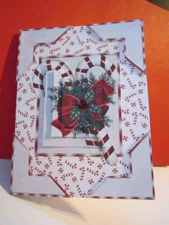Red Christmas Candy Canes Pyramid by Denise Lada