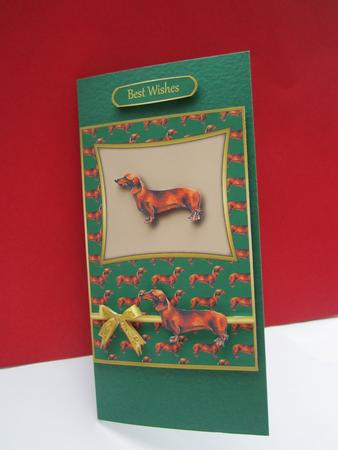 Dachshund (green) by Denise Lada