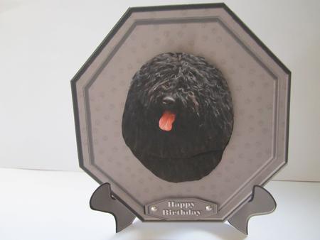Hungarian Puli Plaque & Stand by Denise Lada