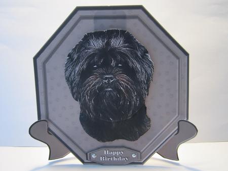 Affenpinscher Plaque & Stand by Denise Lada