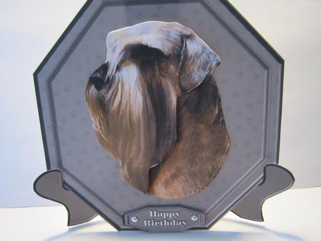 Schnauzer Plaque & Stand by Denise Lada