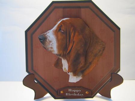 Basset Hound Plaque & Stand by Denise Lada