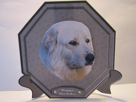 Maremma Sheepdog Plaque & Stand by Denise Lada