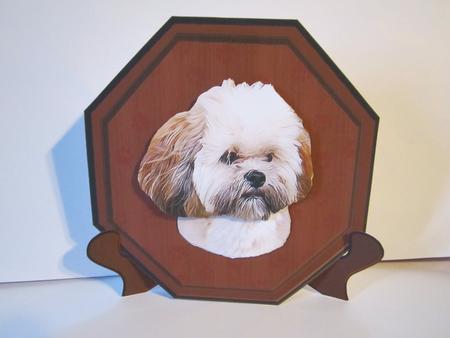 Lhasa Apso Plaque & Stand by Denise Lada