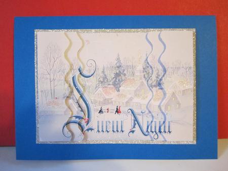 Silent Night Scene Wavy Side Stacker by Denise Lada