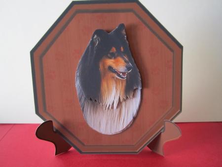 Rough Collie Plaque & Stand by Denise Lada