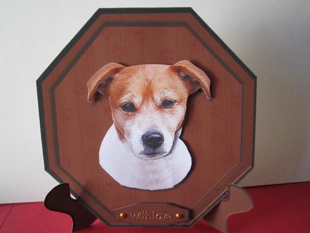 Jack Russell Plaque & Stand by Denise Lada