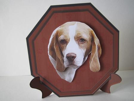 Beagle Plaque & Stand by Denise Lada