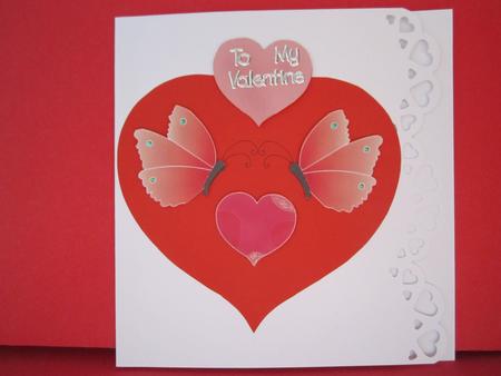 Heart with Two Butterflies by Denise Lada