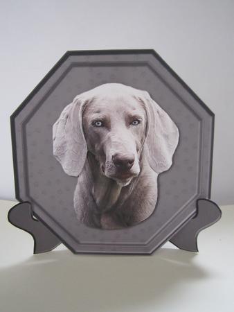 Weimaraner Plaque & Stand by Denise Lada
