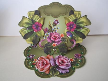 Flower Layered Easel Card by Denise Lada