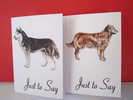Dogs Notelets 10 by Denise Lada
