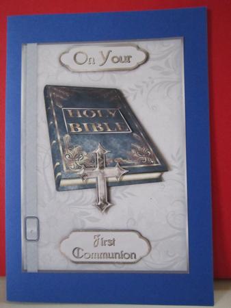 First Communion - Boy - Card Front with Step by Step by Denise Lada