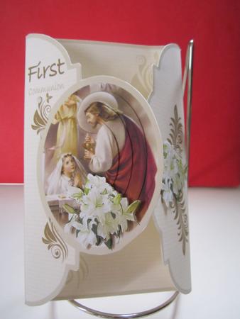 Religious First Communion Vintage with Stand by Denise Lada