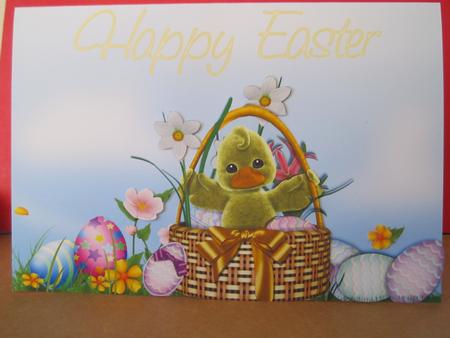 Easter Duck Basket Topper 2 by Denise Lada