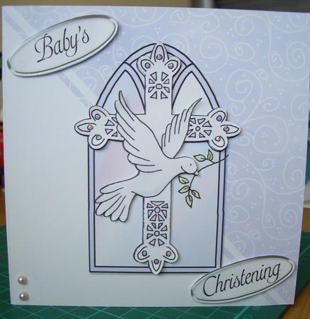 Christening/confirmation Quick Card with Decoupage by Denise MacLachlan