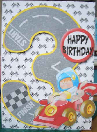 3 Year Old Boy Racer by Denise MacLachlan