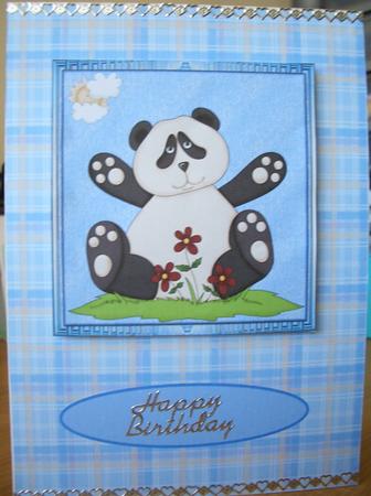 I Love You This Much Panda Bear Card Front by Denise MacLachlan