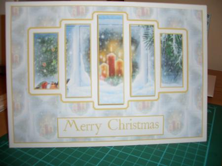 Brand New Christmas Window Scene Panel Card Kit by Denise MacLachlan