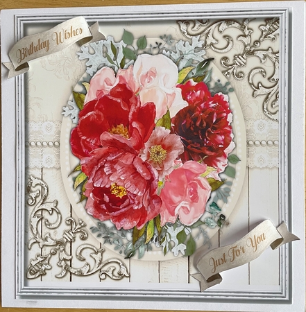 7x7 Beautiful Red Passion  by Denise Mason