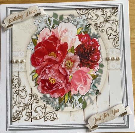 7x7 Beautiful Red Passion  by Denise Mason