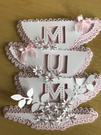 Mum Stacked Cups Card Only by Denise Mason