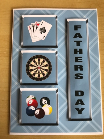 Pub Games Card Topper & Decoupage - Father's Day by Denise Mason
