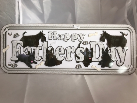 Fathers Day Scottish Terrier Name Sign 3D Decoupage by Denise Mason