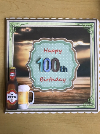Happy 100th Birthday By the River Topper by Denise Mason