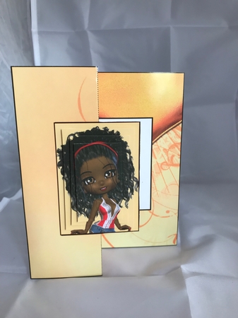 Nelly Foldback Card with Simple Pyramage by Denise Mason