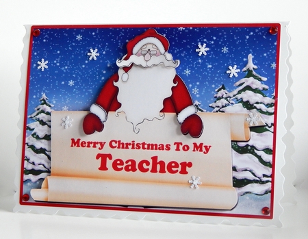 Merry Christmas - to My Teacher #1 by Denise Murray