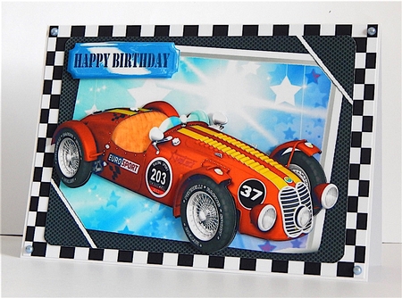 Born2ryd Red Racing Sports Car by Denise Murray