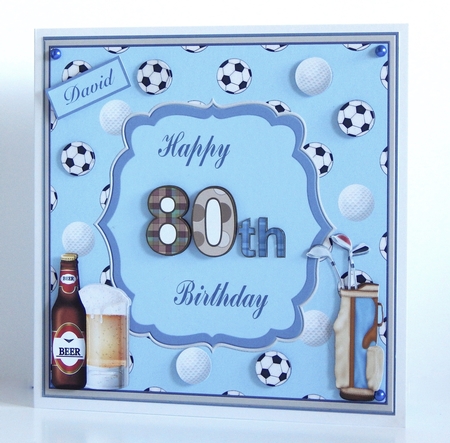 Happy 80th Birthday Topper by Denise Murray