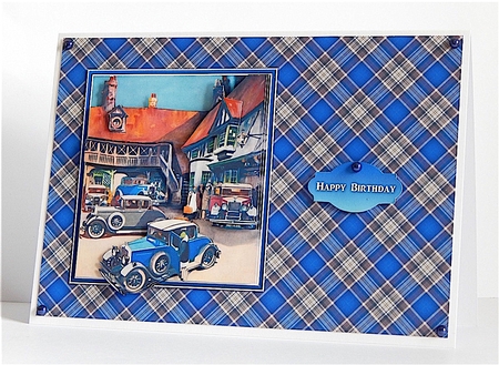 Vintage Car Decoupage by Denise Murray