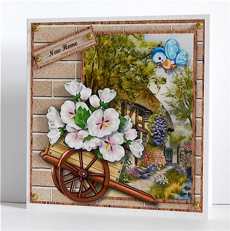 Home Sweet Home  Wheelbarrow by Denise Murray