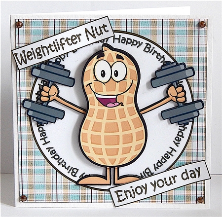 Weightlifter nut birthday by Denise Murray
