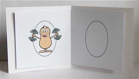weightlifter  nut birthday insert by Denise Murray