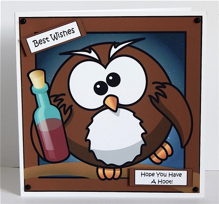 The Tipsy Owl 8x8 by Denise Murray