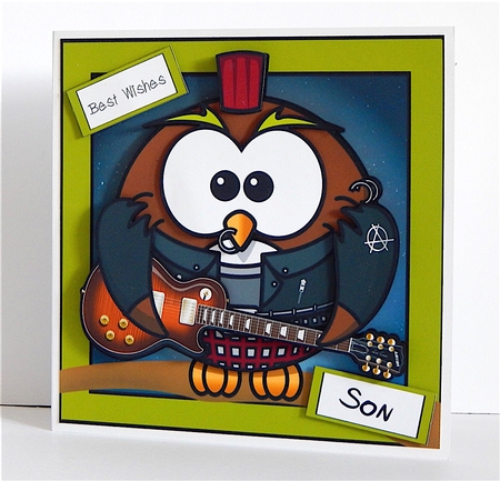 The Punk Rocker Owl by Denise Murray
