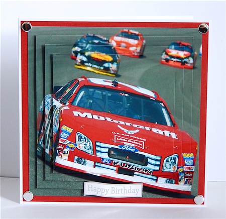 Sport - Racing Car - Pyrimage/Pyramid + Insert & Tag by Denise Murray