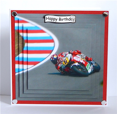 Sport - Bike Racing 2 - Pyrimage/Pyramid + Insert & Tag by Denise Murray