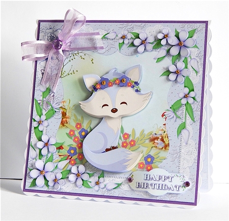 Cute Little Lilac Fox Mini Kit by Denise Murray