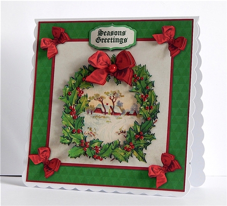Christmas Wreath Winter Scene Mini Kit by Denise Murray