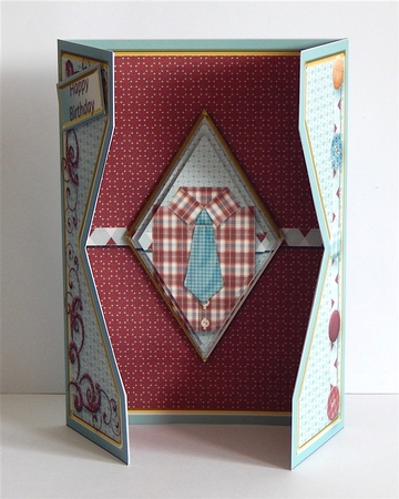Shirt and Tie - Diamond Gatefold Card MIni Kit by Denise Murray