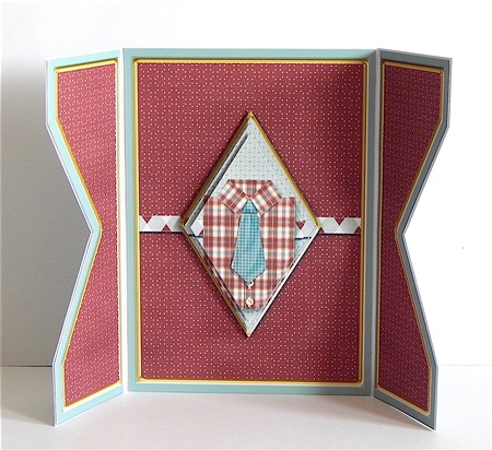 Shirt and Tie - Diamond Gatefold Card MIni Kit by Denise Murray